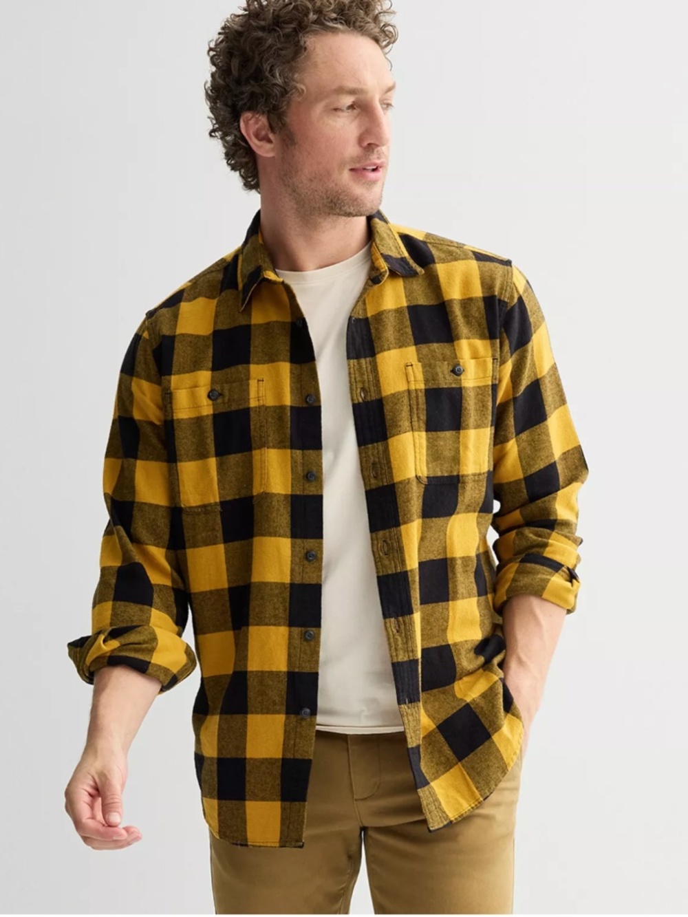 NWT Men's Flannel Shirt Small Plaid
